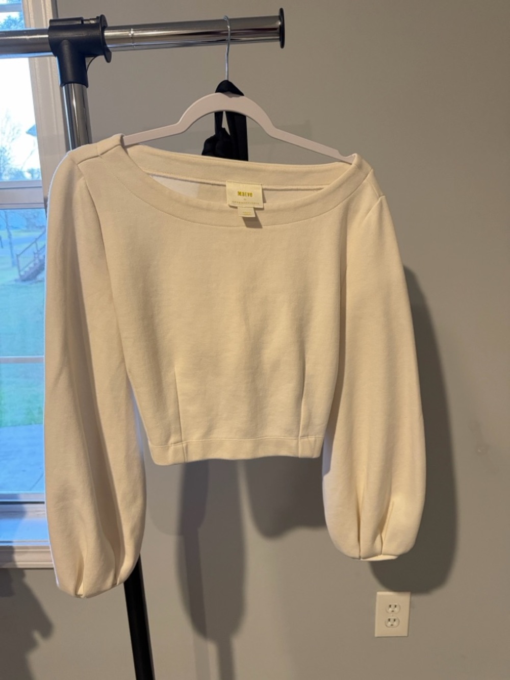Anthropologie Maeve Pale Pink Crewneck Top